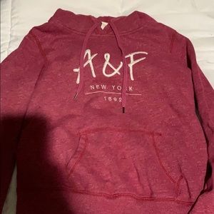 Abercrombie and Fitch pinkish red logo hoodie M